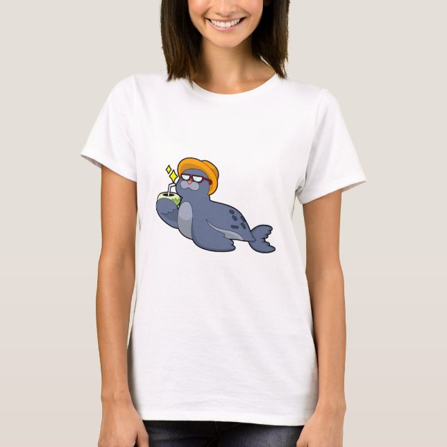 T-shirt Sceau avec noix de coco (Devant)