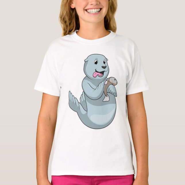 T-shirt Sceau avec poisson (Devant)
