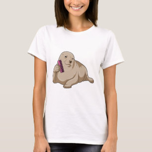 T-shirt Sceau comme coiffeur avec peigne