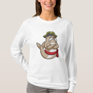 T-shirt Sceau comme pirate avec casquette pirate