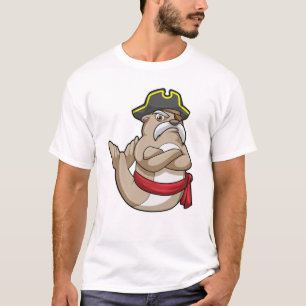 T-shirt Sceau comme pirate avec casquette pirate