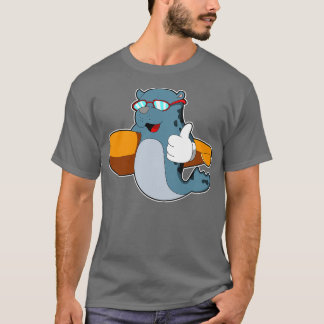 T-shirt Sceau comme surfeur avec Surfboard 1