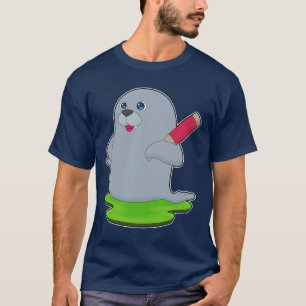 T-shirt Sceau Cricket Batte de cricket