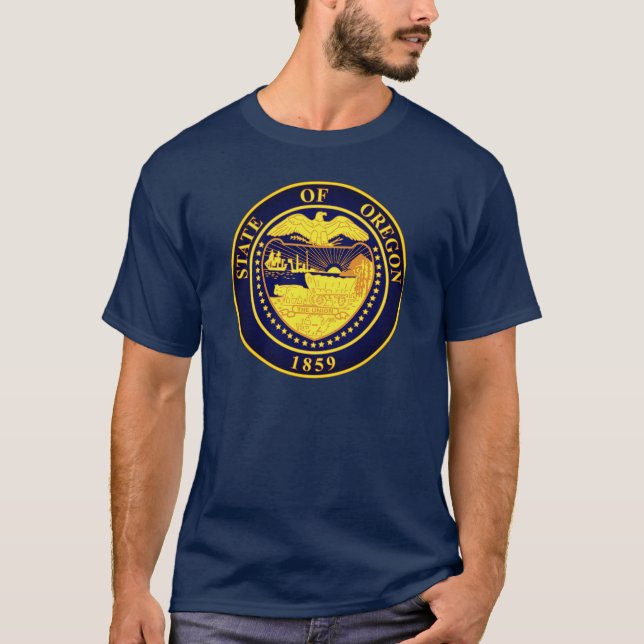 T-shirt Sceau d'État de l'Oregon (Devant)