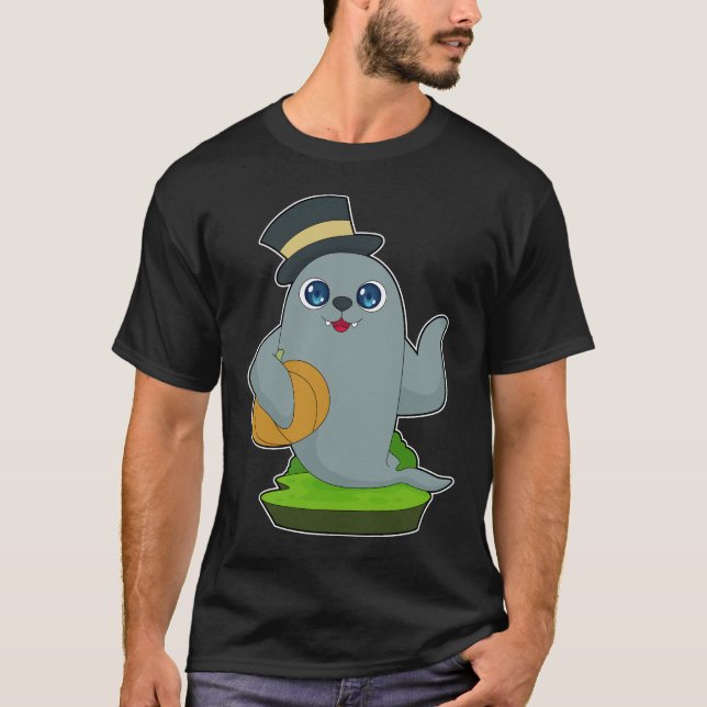 T-shirt Sceau Halloween Citrouille (Devant)