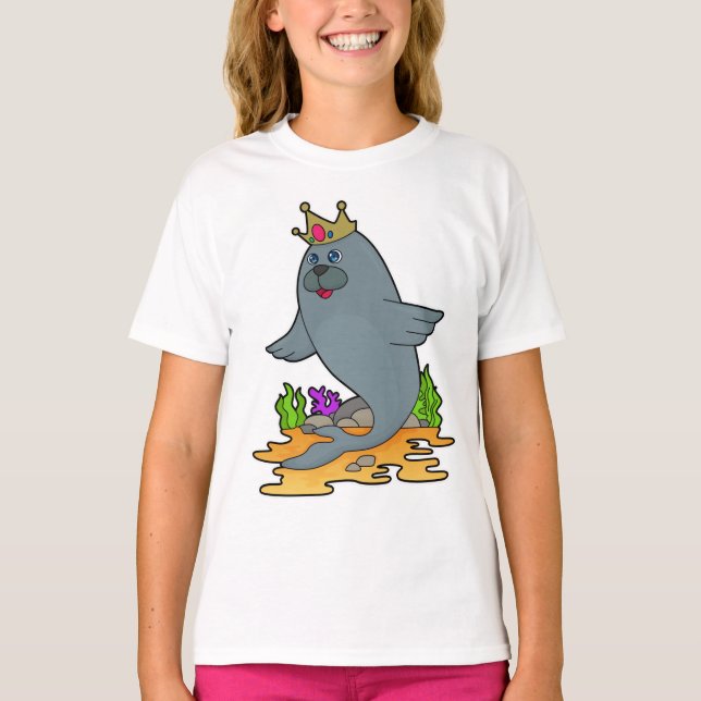 T-shirt Sceau roi avec couronne (Devant)