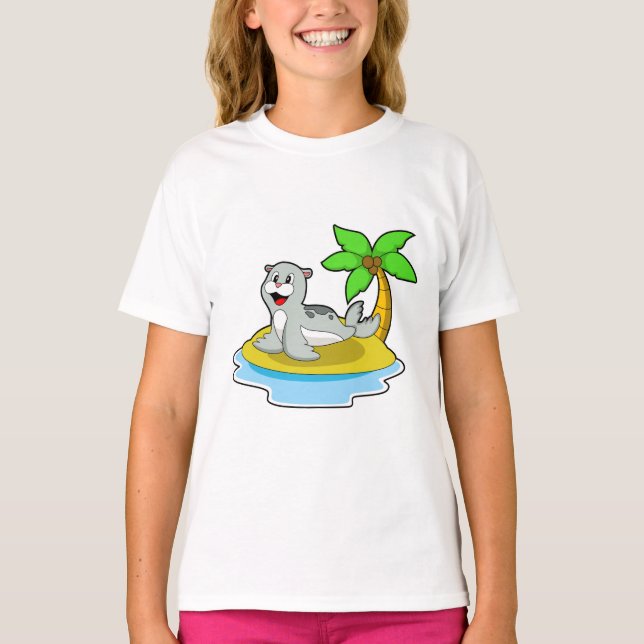 T-shirt Sceau sur l'île (Devant)