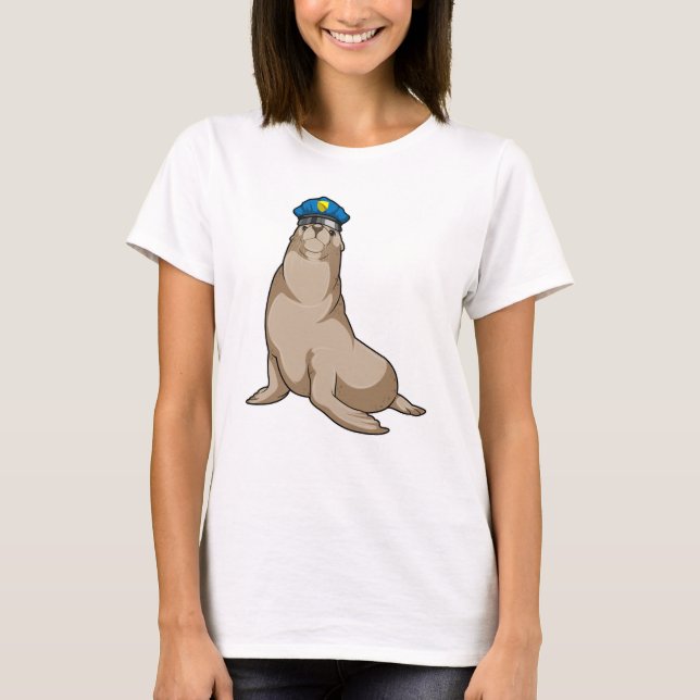 T-shirt Sceller comme agent de police (Devant)