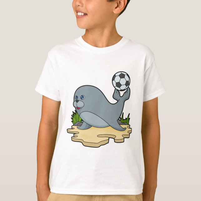 T-shirt Sceller comme joueur de football avec Soccer (Devant)