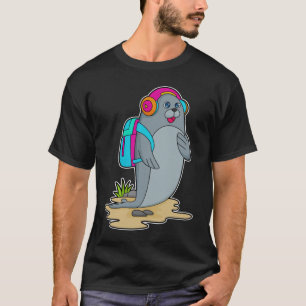T-shirt Sceller comme randonneur avec sac à dos