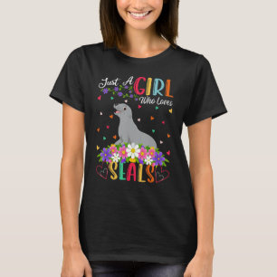 T-shirt Sceller Juste Une Fille Qui Aime Les Phoques