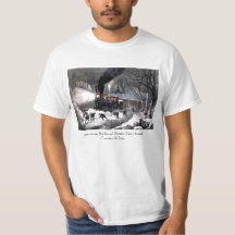 T-shirt : Scène américaine de chemin de fer :