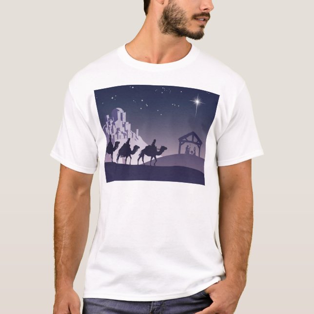 T-shirt Scène chrétienne de nativité de Noël (Devant)