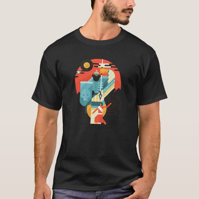 T-shirt Scène chrétienne épique de bible de David et de (Devant)