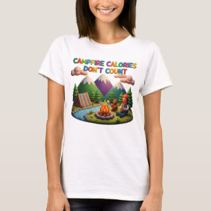 T-shirt Scène d'art en argile “Calories de feu de camp ne 