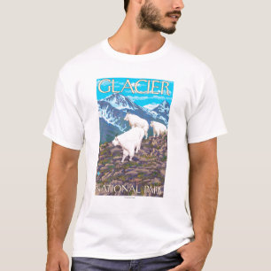 T-shirt Scène de chèvres de montagne - parc national de