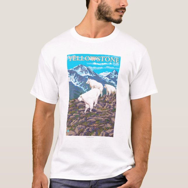 T-shirt Scène de chèvres de montagne - parc national de (Devant)