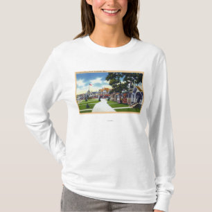 T-shirt Scène de cottages de parc d'océan
