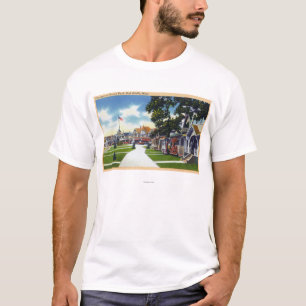 T-shirt Scène de cottages de parc d'océan