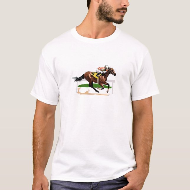 T-shirt Scène de course de chevaux (Devant)
