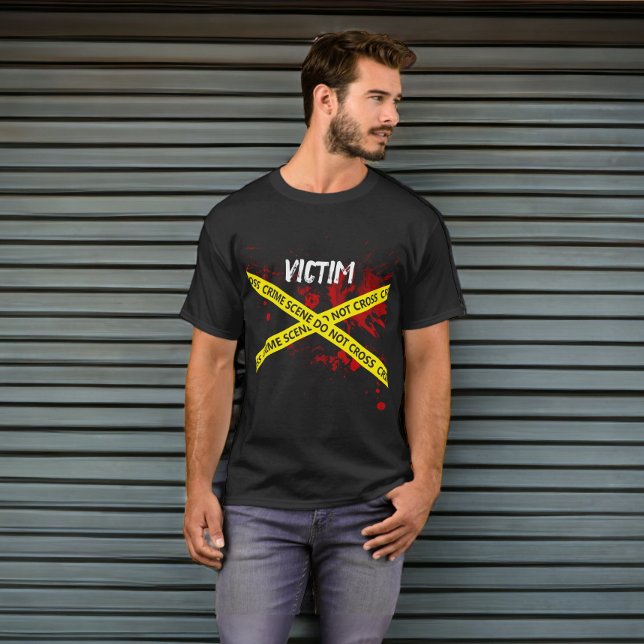 T-shirt Scène de crime de police Bande Meurtre Mystère vic (Police Crime Scene Tape Murder Mystery Victim t-shirt from Ricaso)