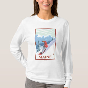 T-shirt Scène de MaineSnowboarder