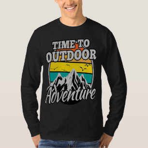 T-shirt Scène de montagne et de forêt Silhouette 1