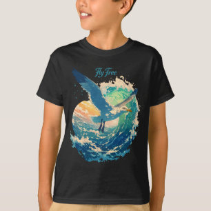 T-shirt Scène de performance côtière de coucher de soleil 
