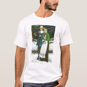 T-shirt Scène de Priscilla et de John Alden