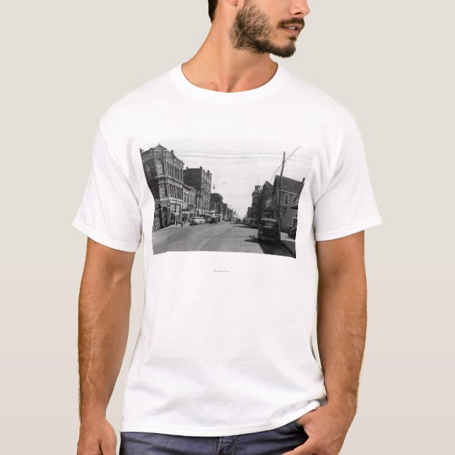 T-shirt Scène de rue dans le port Townsend, photographie (Devant)