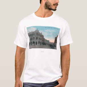 T-shirt Scène de rue principale avec des chariots de