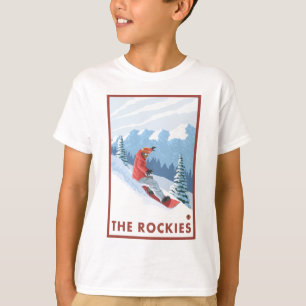 T-shirt Scène de surfeur - les Rocheuses