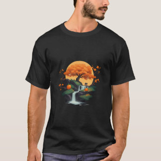 T-shirt Scène des chutes d'eau d'automne