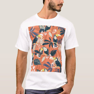 T-shirt Scène Exotique Toucan Jungle