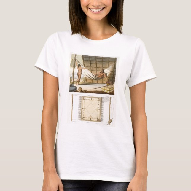 T-shirt Scène intérieure représentant des Indiens (gravure (Devant)