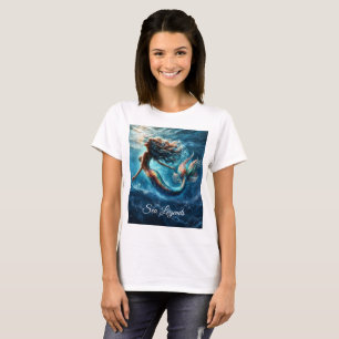 T-shirt Scène mythique gracieuse de sirène