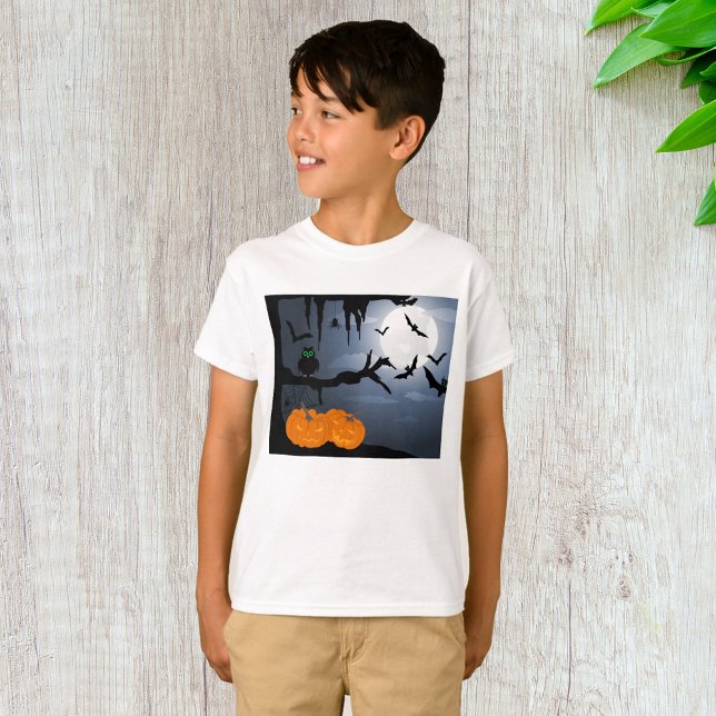 T-shirt Scène nocturne d'Halloween éffrayante (Créateur téléchargé)