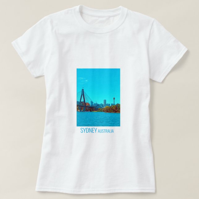 T-shirt Scène portuaire du pont ANZAC de Sydney (Design devant)