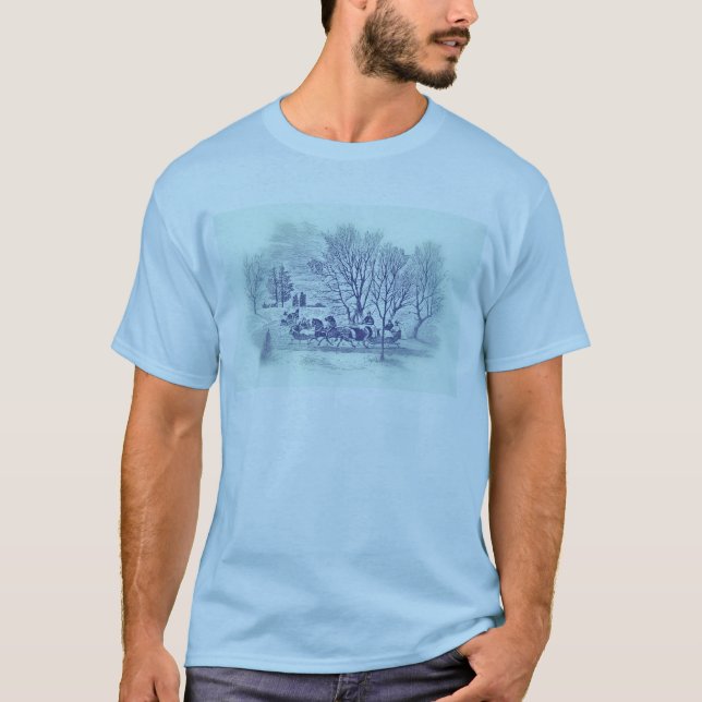 T-shirt Scène victorienne d'hiver (Devant)