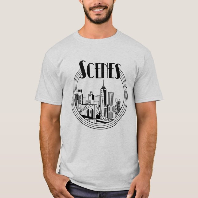 T-shirt Scenes Circle Skyline (Devant)