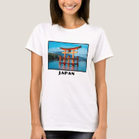Scenic landscape with Japanese Torii Gate