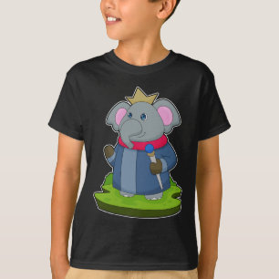 T-shirt Sceptre Couronne Roi Éléphant