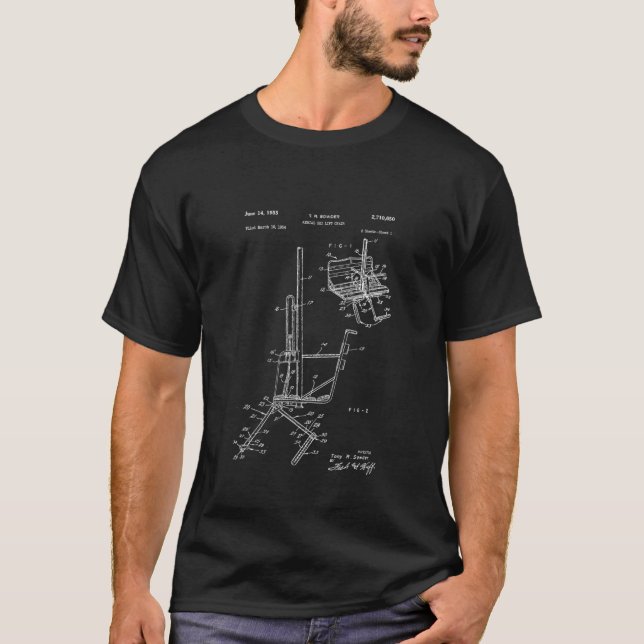 T-shirt Schéma De Chaise De Remontée De Ski (Devant)