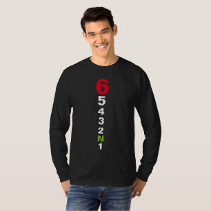 T-shirt Schéma de changement de vitesse de moto 6 rapports