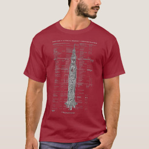 T-shirt Schéma de configuration de vol Saturn V à partir d