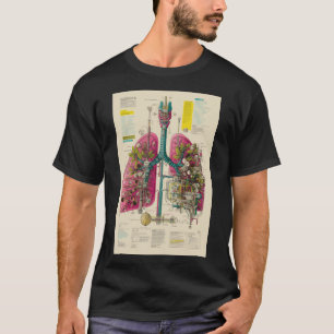 T-shirt Schéma des poumons mécanisés — Anatomie bio-indust