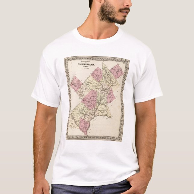 T-shirt Schéma directeur de Caledonia Company au Vermont (Devant)