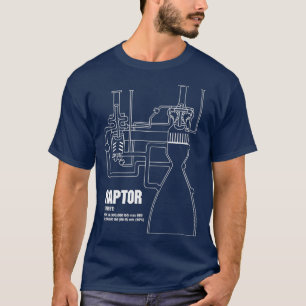T-shirt Schéma scientifique des fusées de Raptor Engine