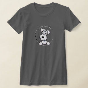 T-shirt Schnauzer blanc IAAM mini