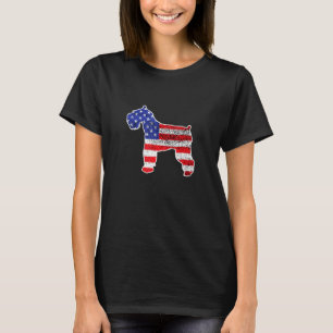 T-shirt Schnauzer Drapeau américain Schnauzer Chien 4t
